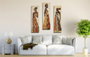 Wallity CU01 - Lienzo Decorativo de 3 Piezas Multicolor